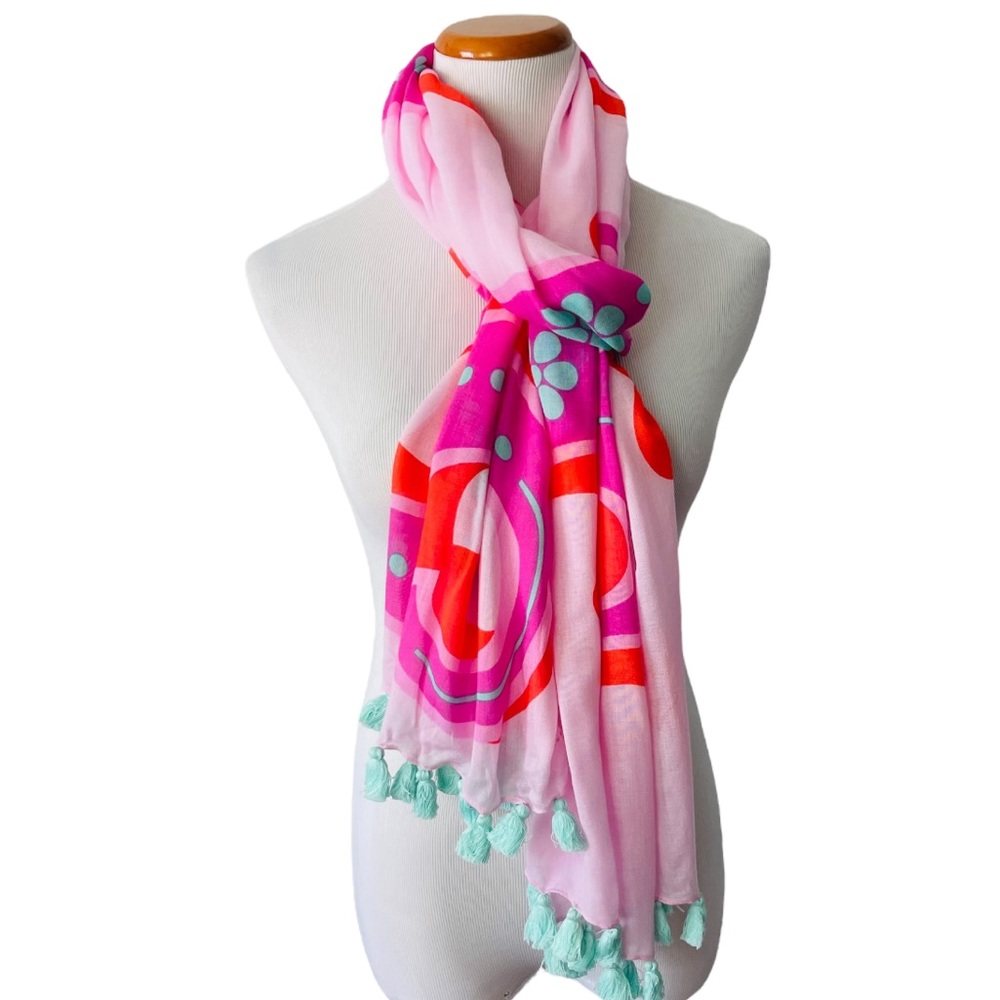 New! KATE SPADE New York “Sweet” Tassel Scarf Shawl 24x80 NWOT - Picture 5 of 11
